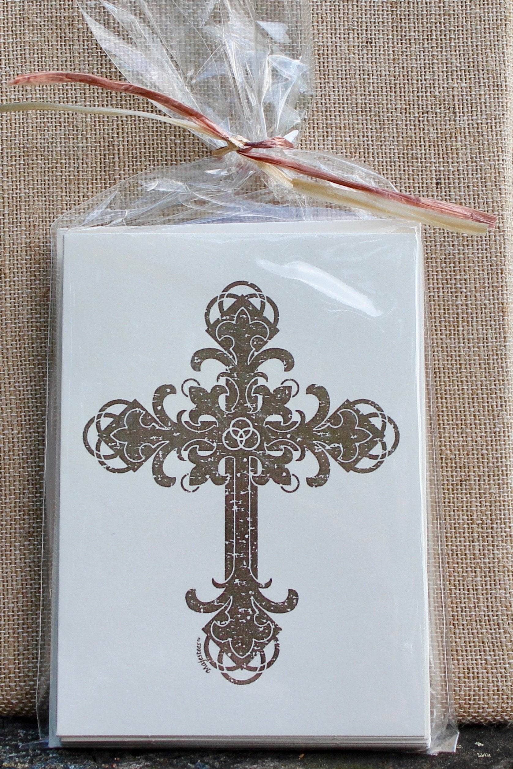 NCT; Notecards; Trinity Cross; 5.5" x 4" Kraft Card; Blank Inside; 8 Cards, 8 Envelopes; ; Majestees